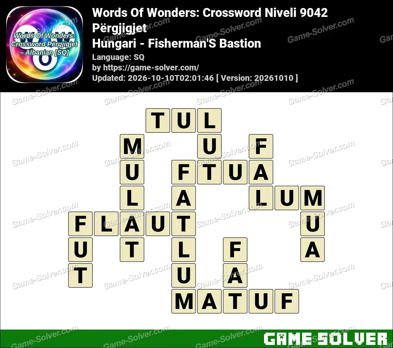 Words Of Wonders: Crossword Niveli 9042 Përgjigjet – Hungari – Fisherman’S Bastion